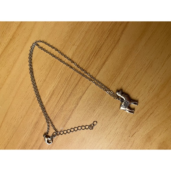 Jewelry - Silver Tone Llama Pendant Necklace Adjustable Cable Chain Animal Jewelry Women